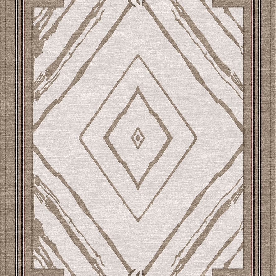 thảm thiết kế với hoa văn hình học